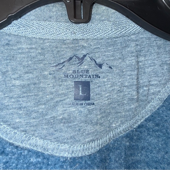 Blue Mountain Large Pullover Sweatshirt 1/4 Zip Blue EUC - Picture 3 of 3